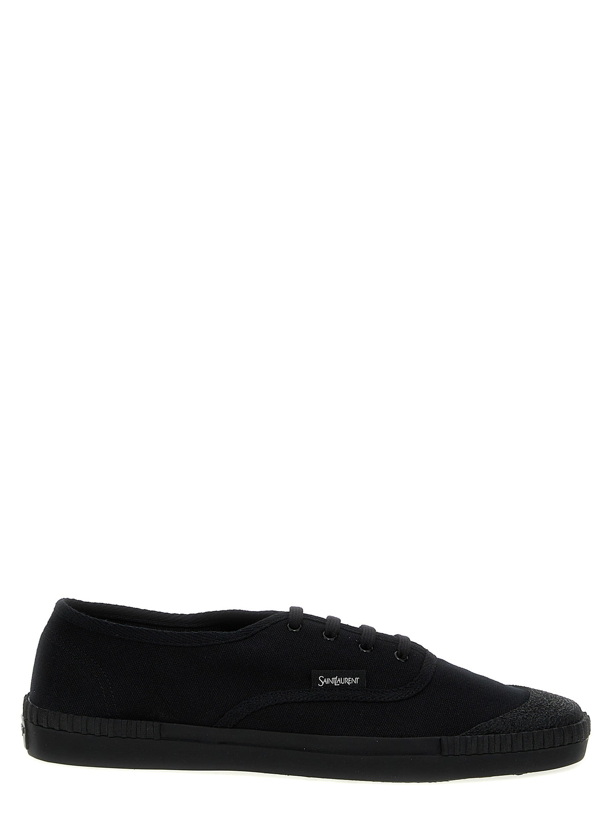 Saint Laurent Schwarze Low-Top-Sneaker aus Baumwolle