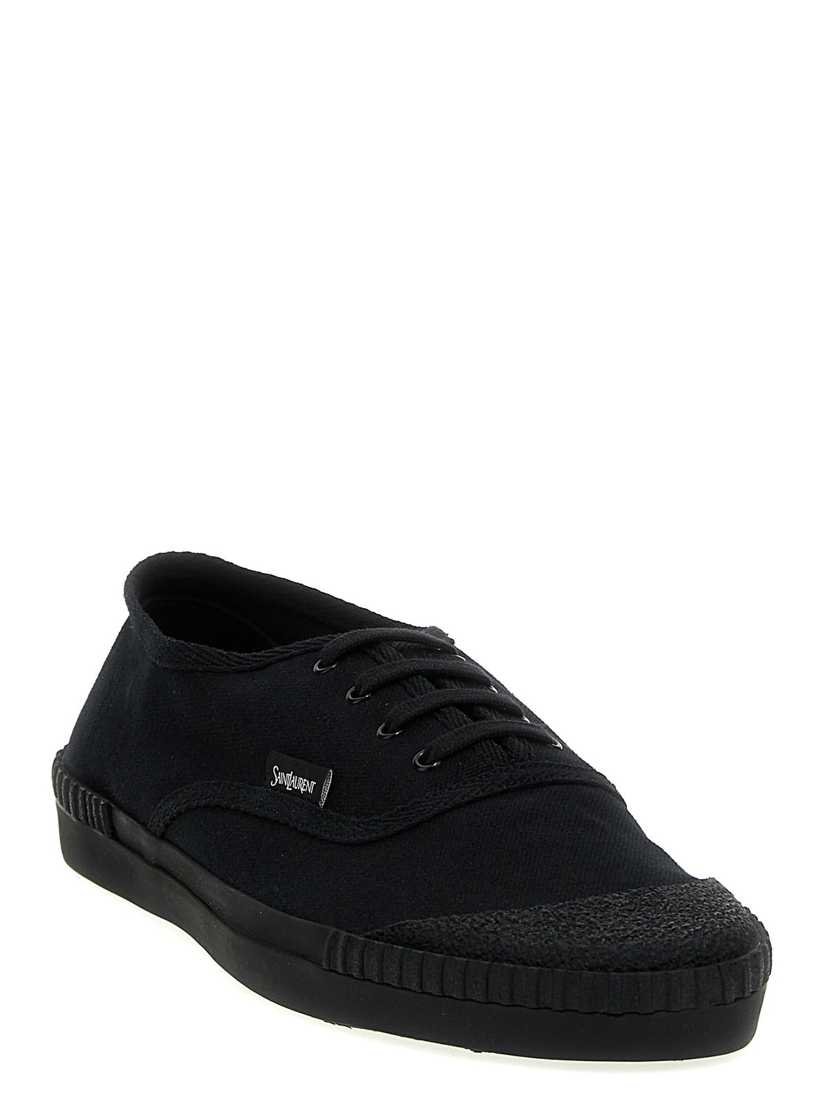 Saint Laurent Schwarze Low-Top-Sneaker aus Baumwolle