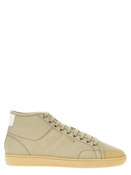 Saint Laurent Beige Baumwoll High-Top-Sneaker