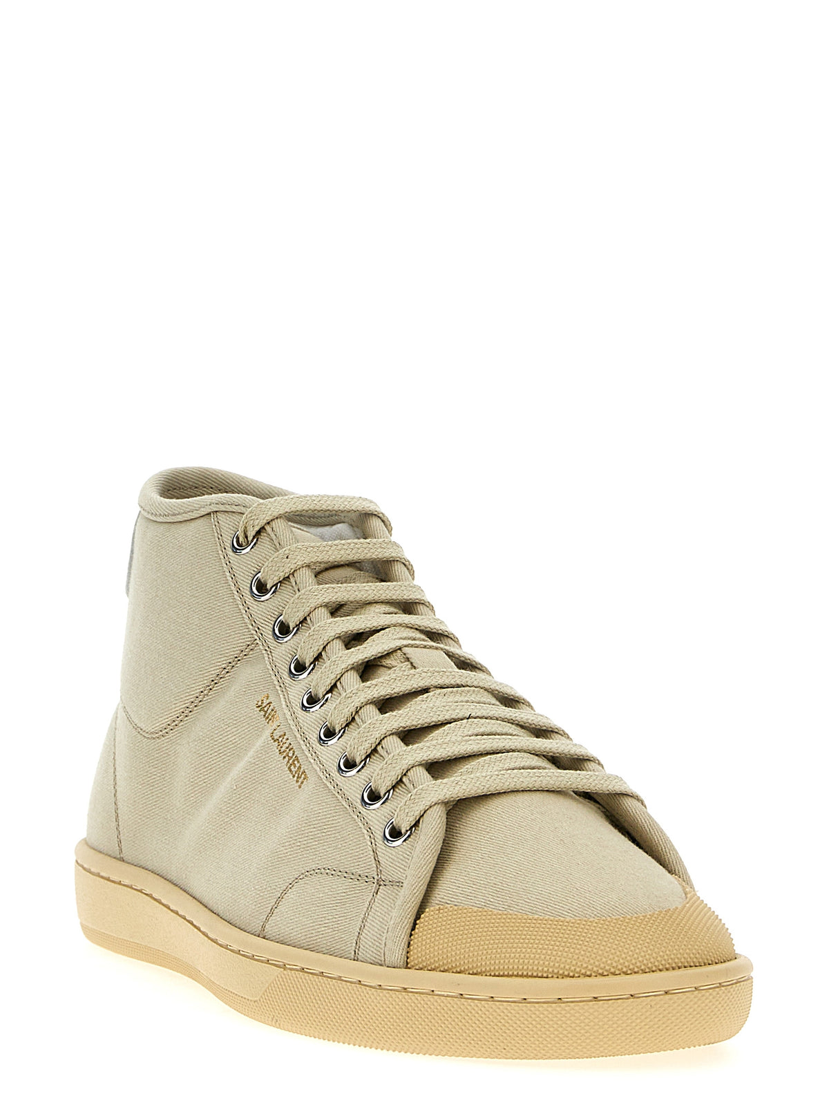 Saint Laurent Beige Baumwoll High-Top-Sneaker