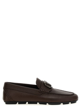 Valentino Garavani Braune Kalbsleder-Slipper