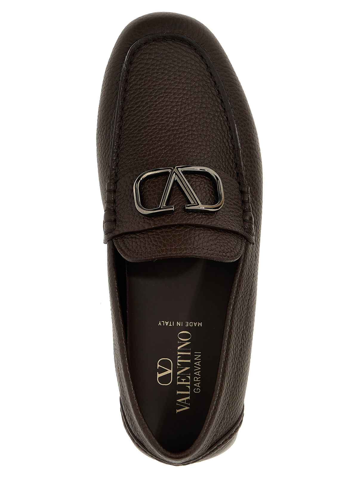Valentino Garavani Braune Kalbsleder-Slipper