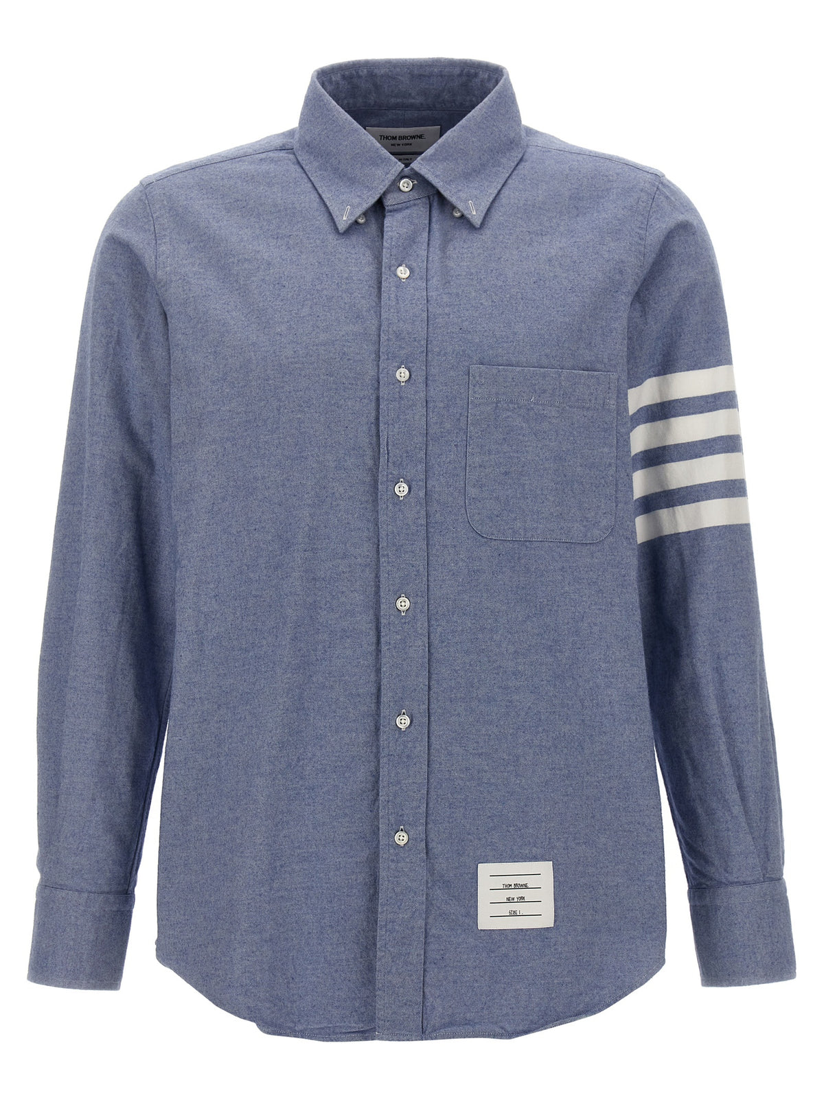 Thom Browne Blaue Baumwollbluse