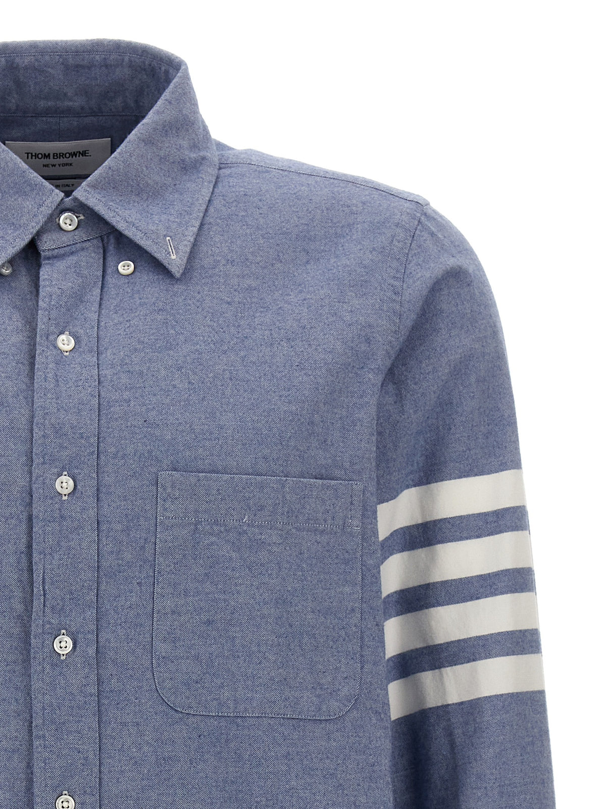 Thom Browne Blaue Baumwollbluse