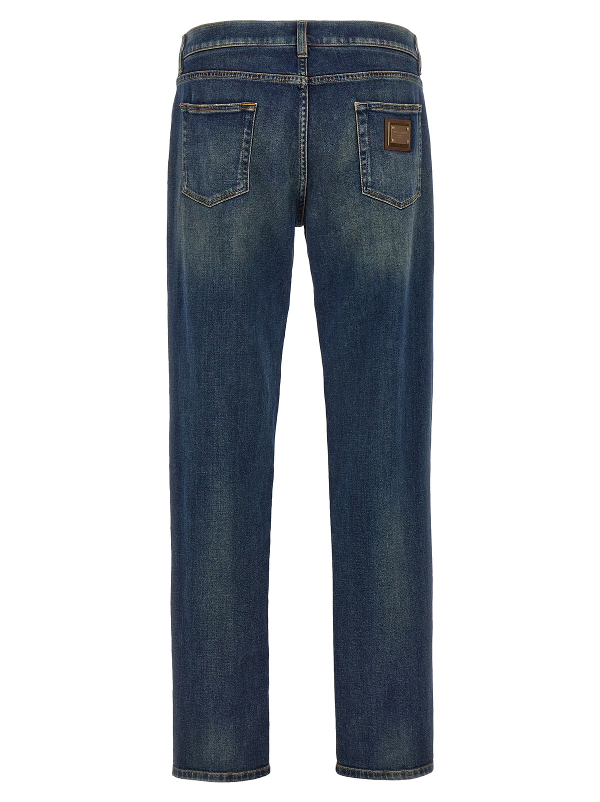 Dolce & Gabbana Blaue Jeans aus Baumwolle im geraden Schnitt