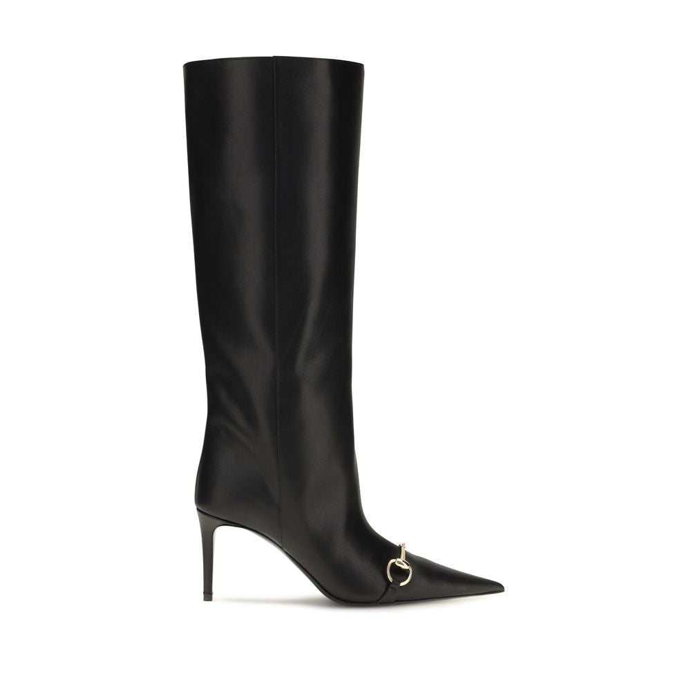 Gucci Schwarze Bos Taurus Kalbsleder-Stiefel