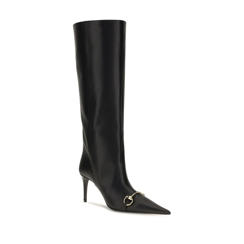 Gucci Schwarze Bos Taurus Kalbsleder-Stiefel
