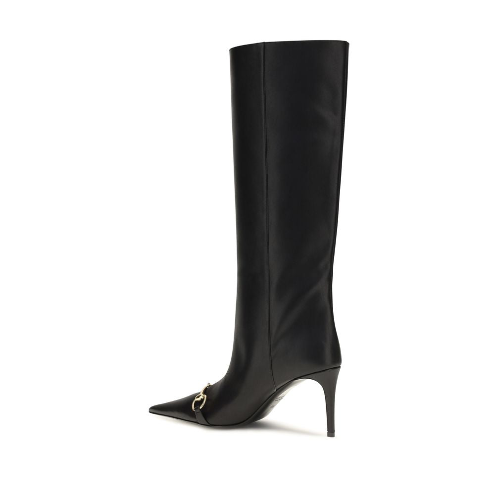 Gucci Schwarze Bos Taurus Kalbsleder-Stiefel