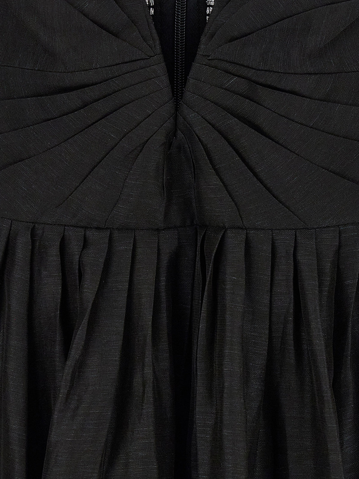Zimmermann Schwarzes Leinen-Cocktailkleid