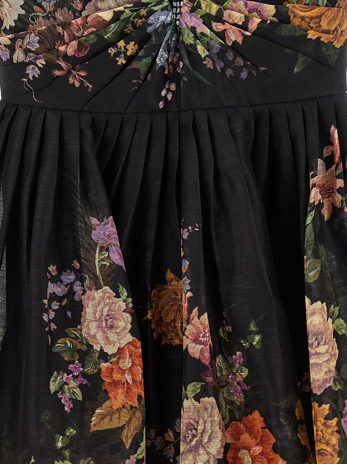 Zimmermann Schwarzes Leinen-Freizeitkleid