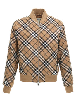 Burberry Mehrfarbige Bomberjacke aus Polyester