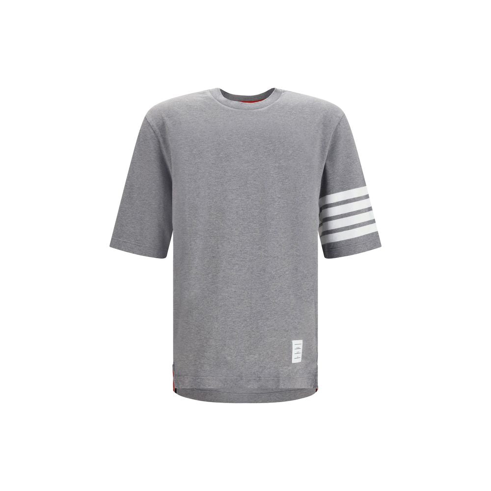 Thom Browne Graues Baumwoll-T-Shirt