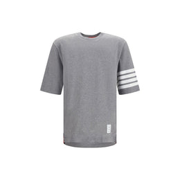 Thom Browne Graues Baumwoll-T-Shirt