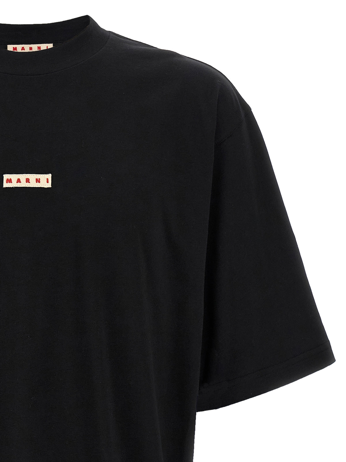 Marni Schwarzes Baumwoll-T-Shirt