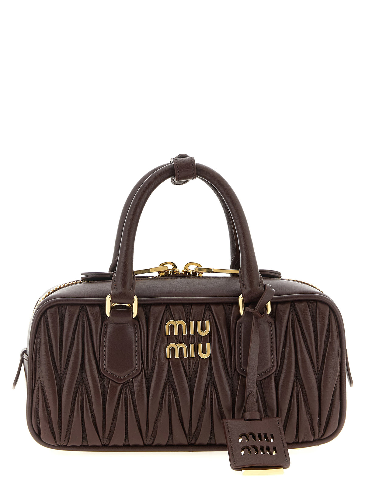 Miu Miu Braune Lammleder-Handtasche