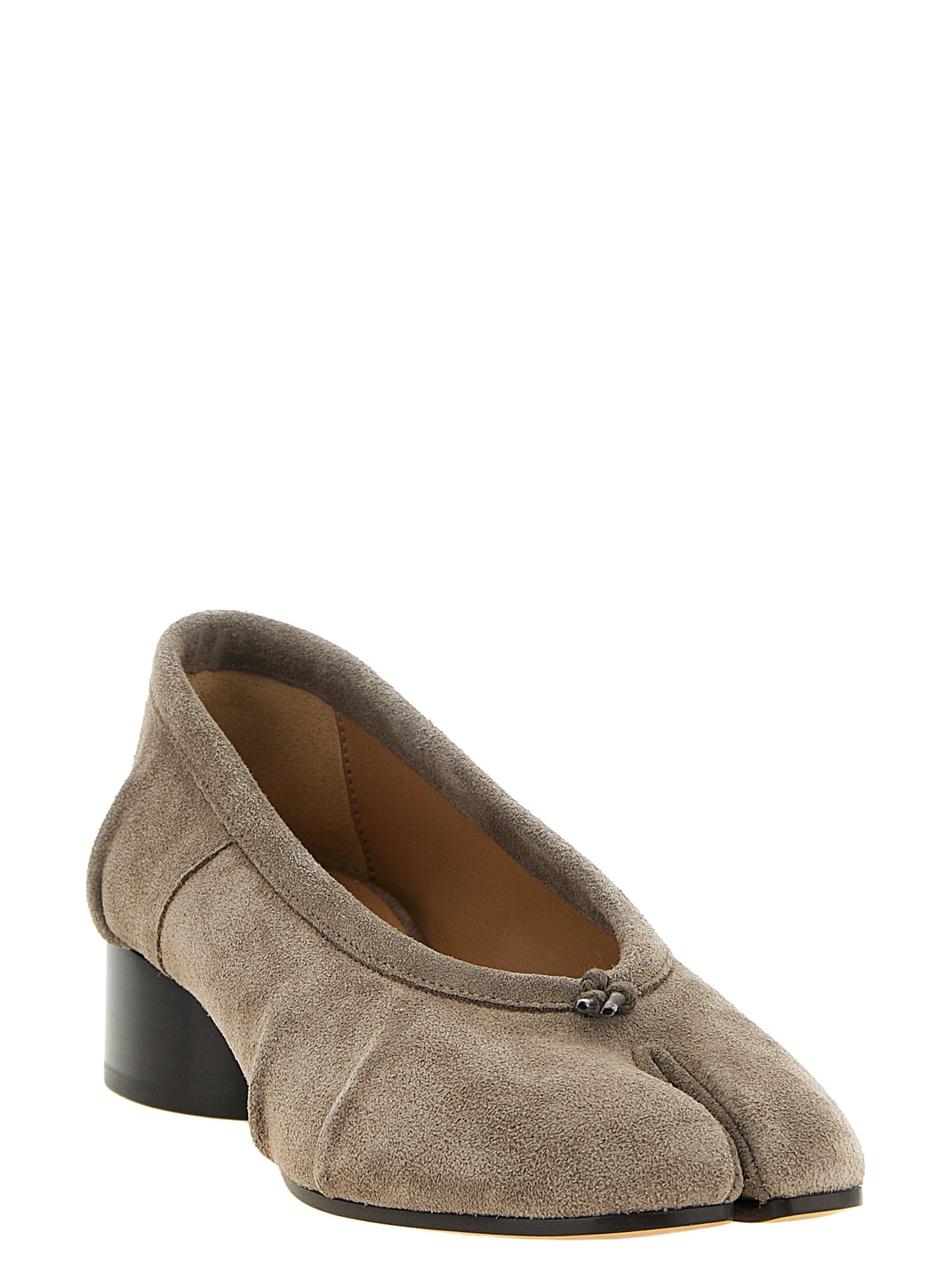 Maison Margiela Graue Pumps aus Kalbsleder mit mittlerem Absatz