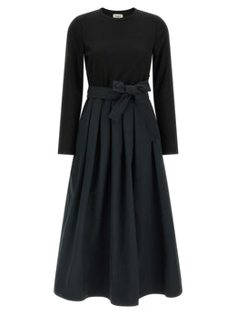 Max Mara Schwarzes Viskose-Maxikleid