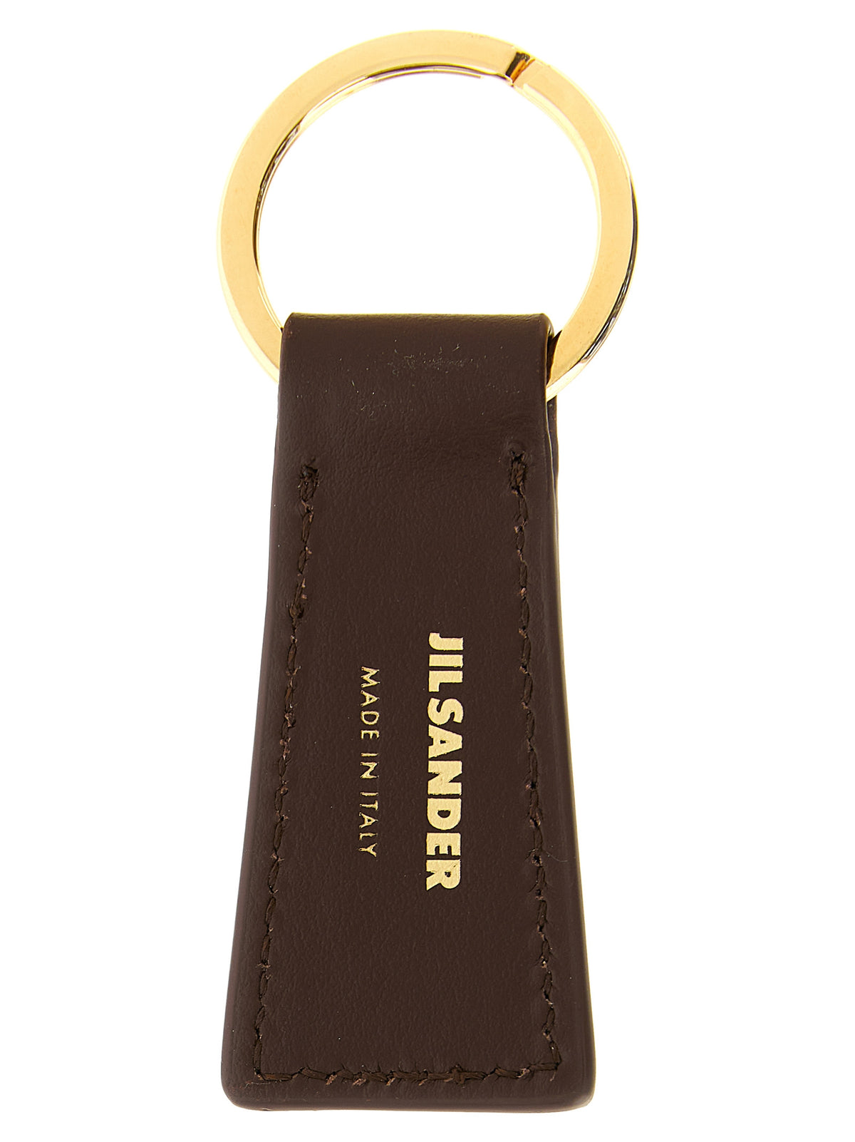 Jil Sander Schlüsselanhänger aus braunem Kalbsleder