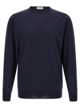 JOHN SMEDLEY Blauer Cardigan aus Merinowolle