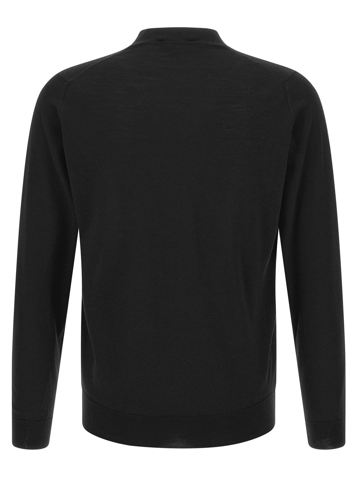 JOHN SMEDLEY Schwarzer Cardigan aus Merinowolle