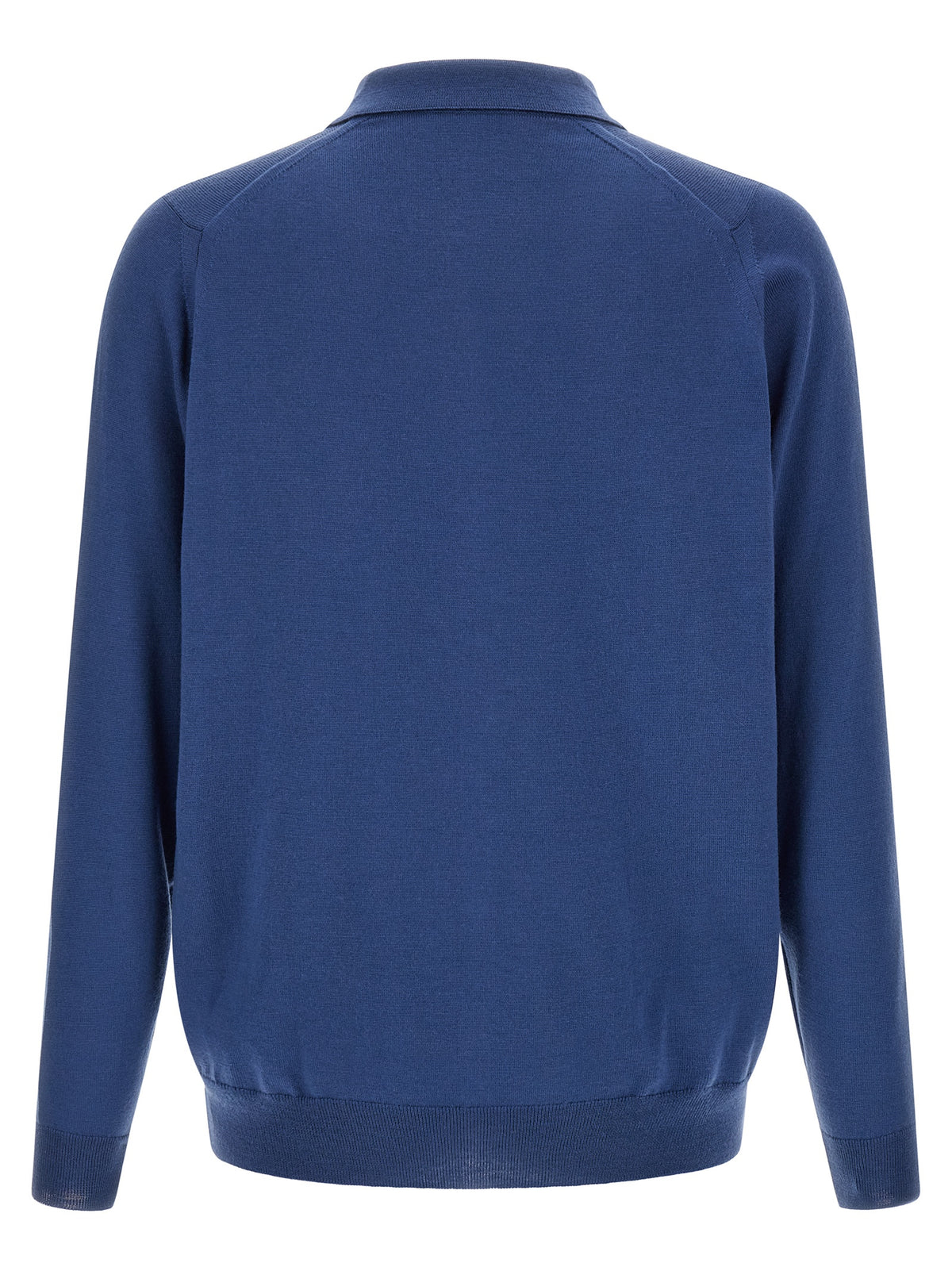 JOHN SMEDLEY Bluse aus blauer Merinowolle