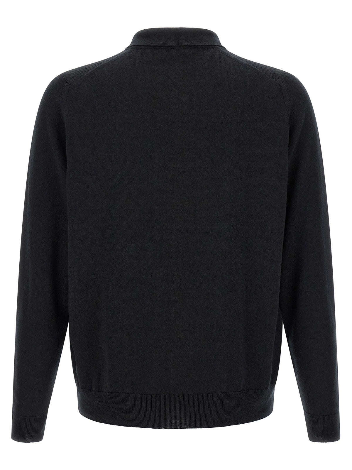 JOHN SMEDLEY Schwarze Bluse aus Merinowolle