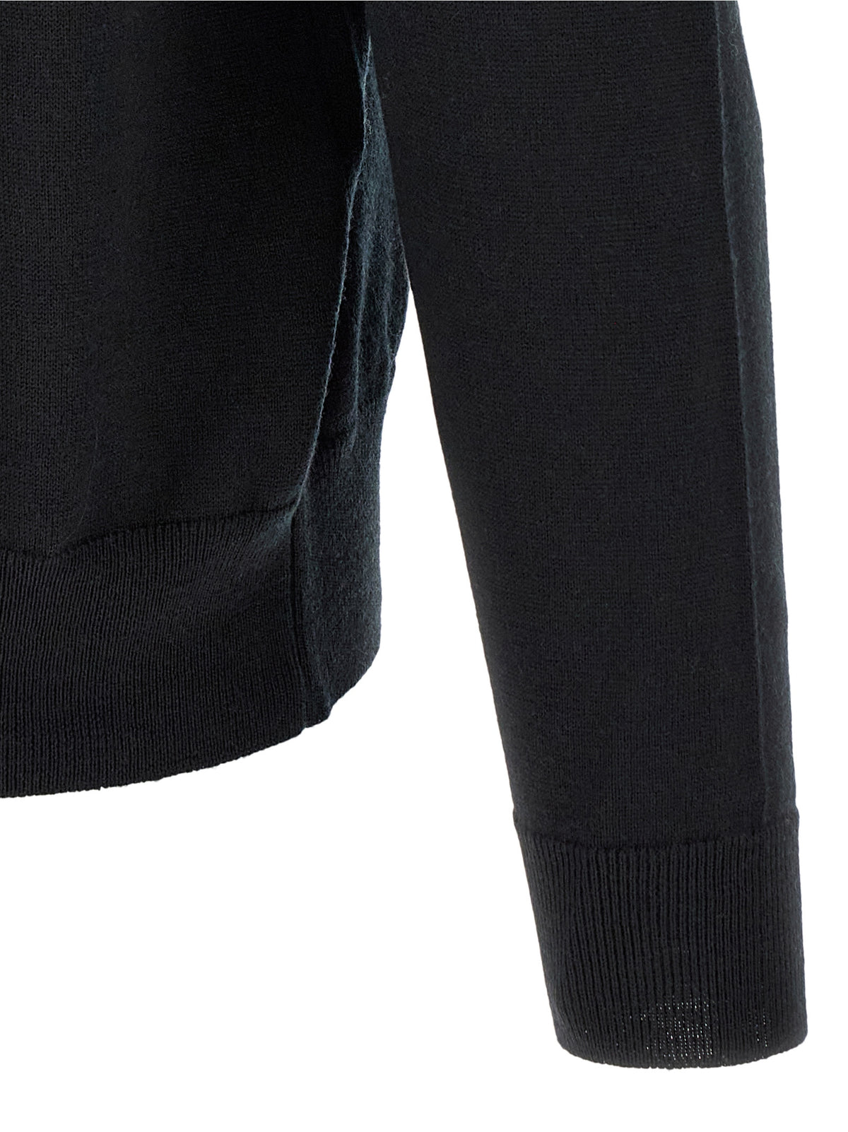 JOHN SMEDLEY Schwarze Bluse aus Merinowolle
