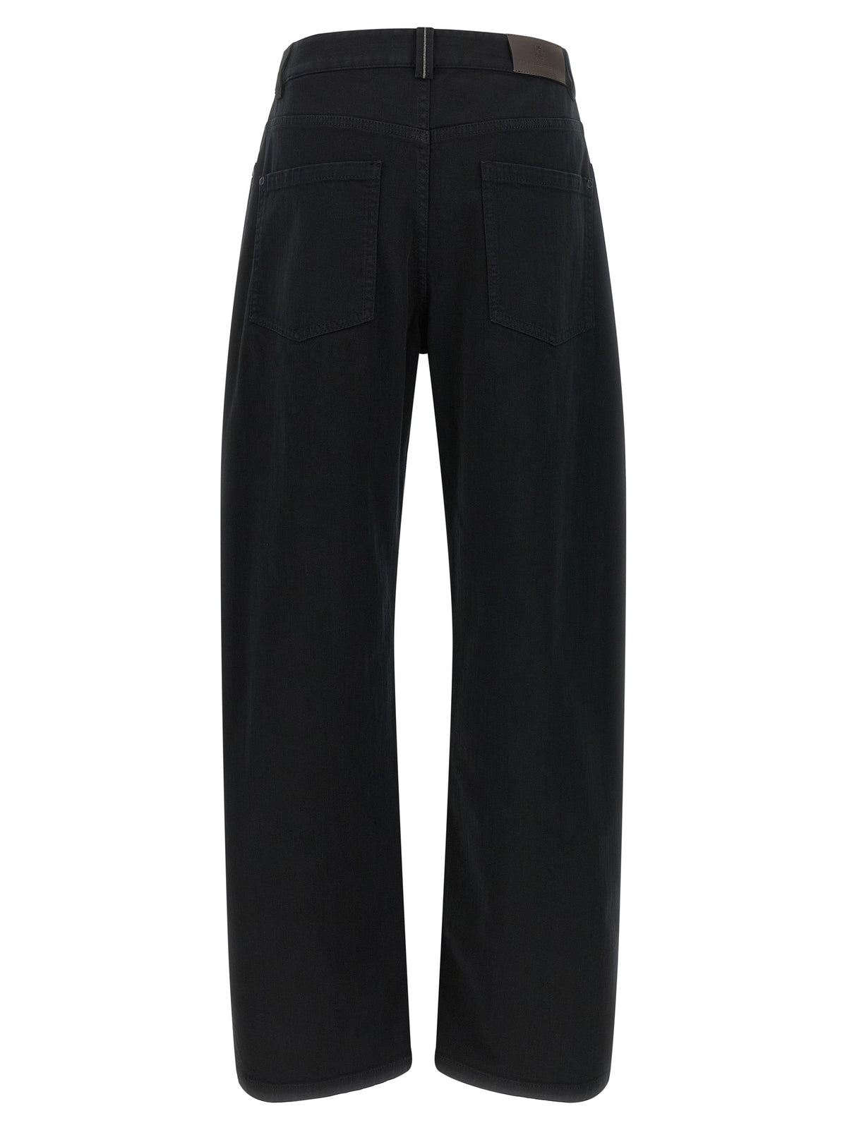 Brunello Cucinelli Schwarze Jeans aus Baumwolle mit geradem Bein