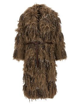 Brunello Cucinelli Brauner Wollmantel