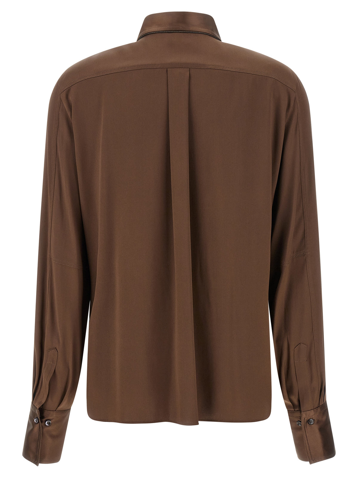 Brunello Cucinelli Braune Seidenbluse