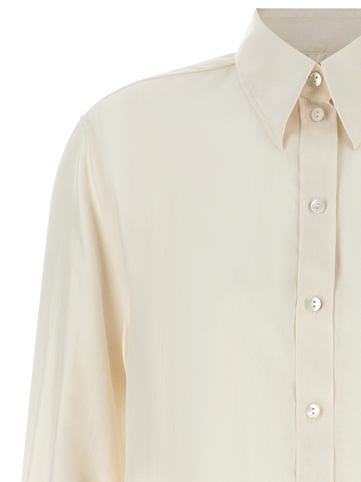 XACUS Seidenbluse in Weiß