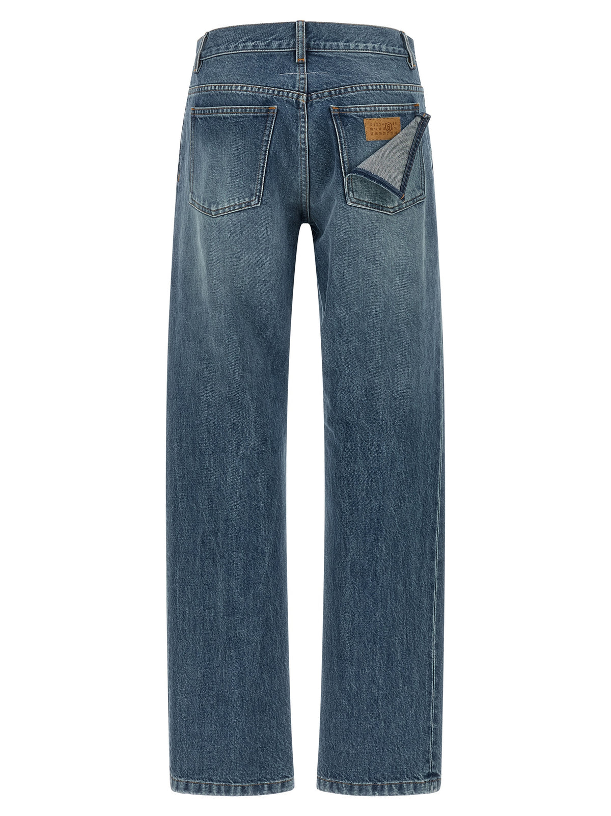 MM6 Maison Margiela Blaue Jeans aus Baumwolle im geraden Schnitt