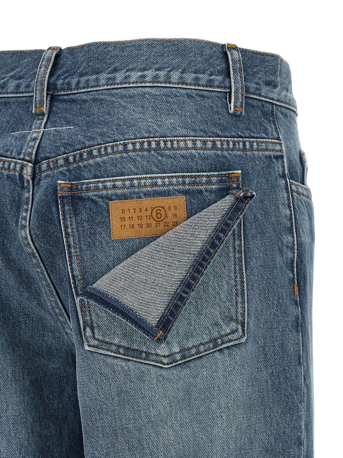 MM6 Maison Margiela Blaue Jeans aus Baumwolle im geraden Schnitt