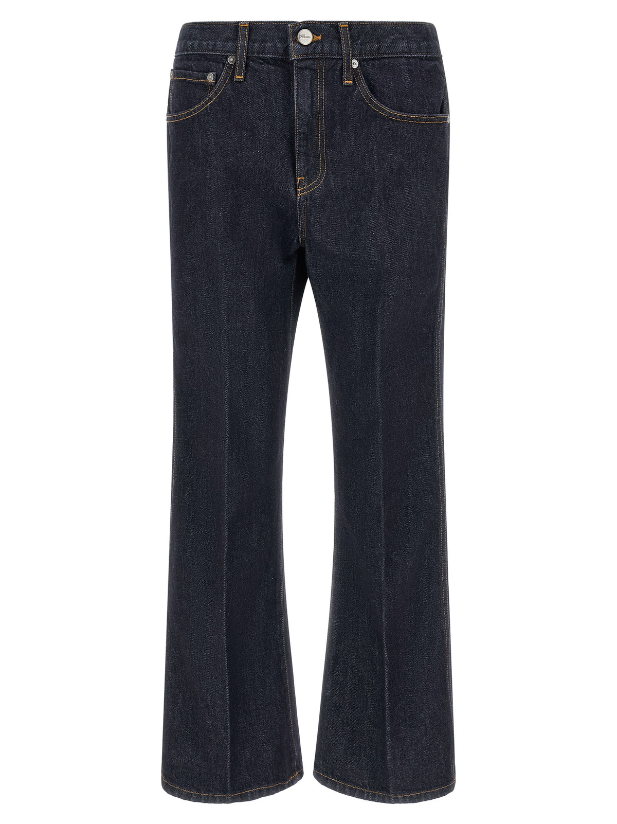 Khaite Blaue Baumwoll-Jeans mit ausgestelltem Bein