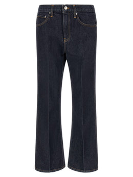Khaite Blaue Baumwoll-Jeans mit ausgestelltem Bein