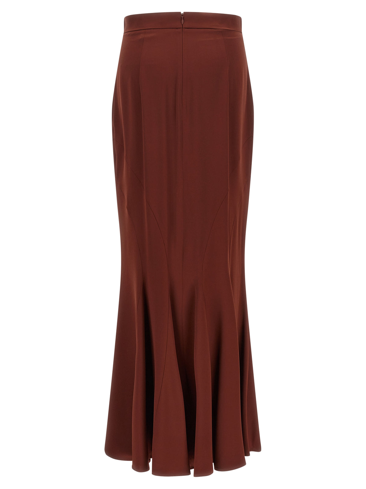 Max Mara Brauner Seiden-Minirock