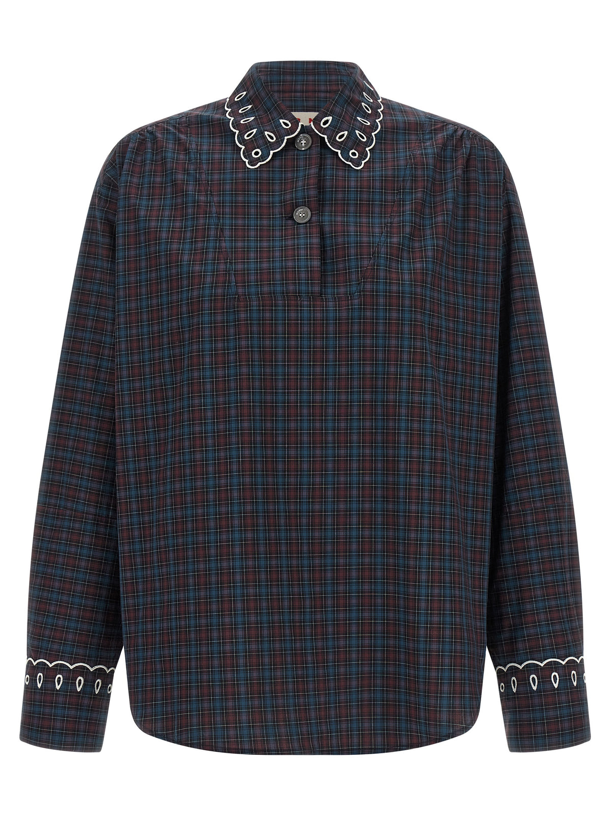 Marni Blaue Baumwollbluse