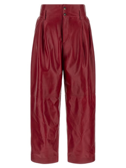 Alberta Ferretti Rote Lederhose