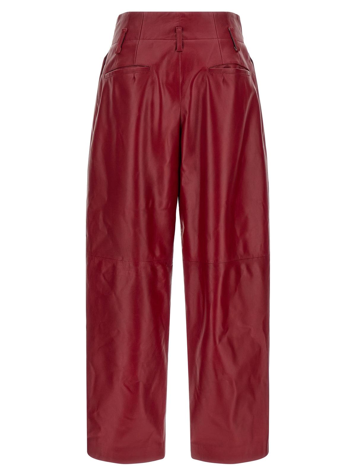 Alberta Ferretti Rote Lederhose