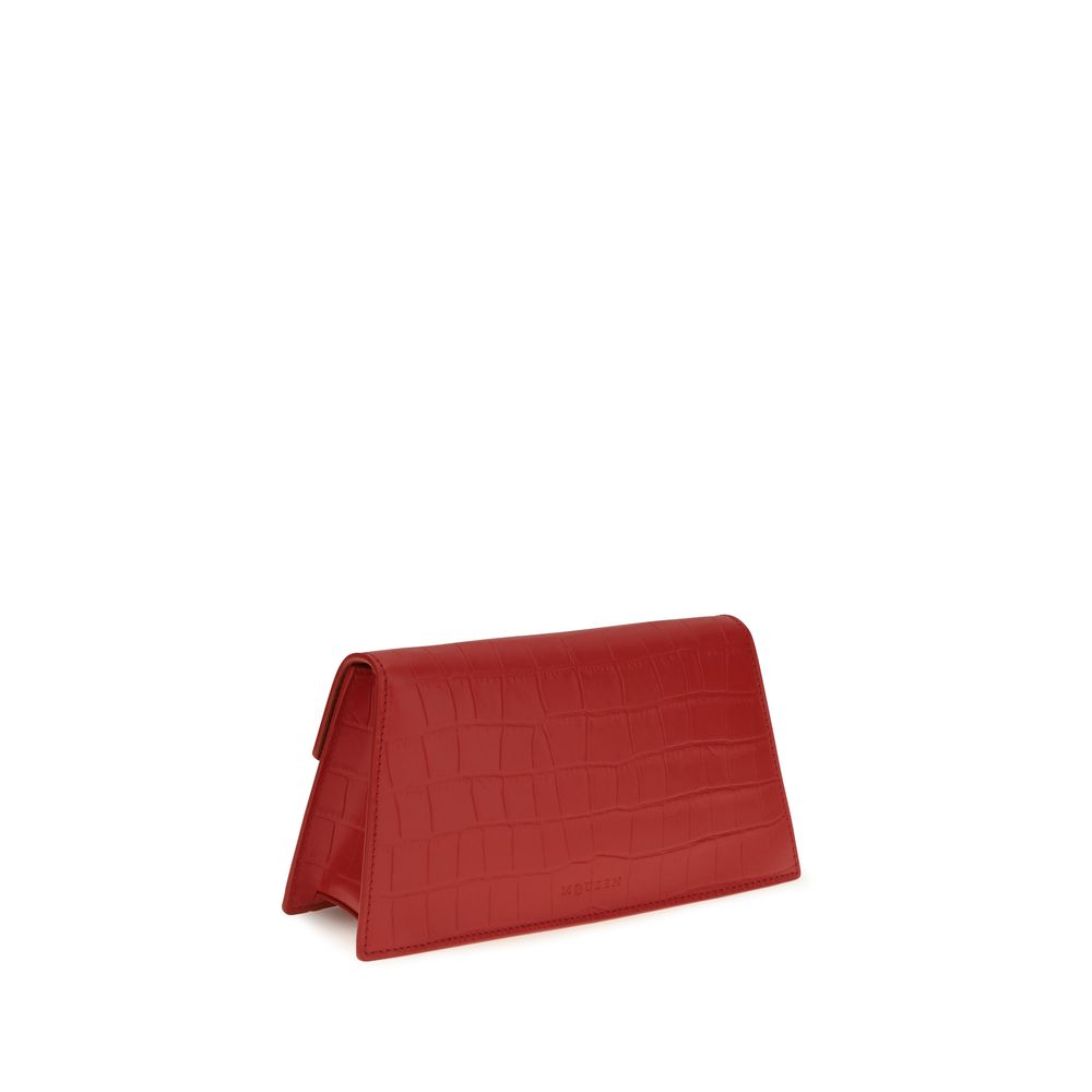 Alexander McQueen Rote Bos Taurus Clutch aus Kalbsleder
