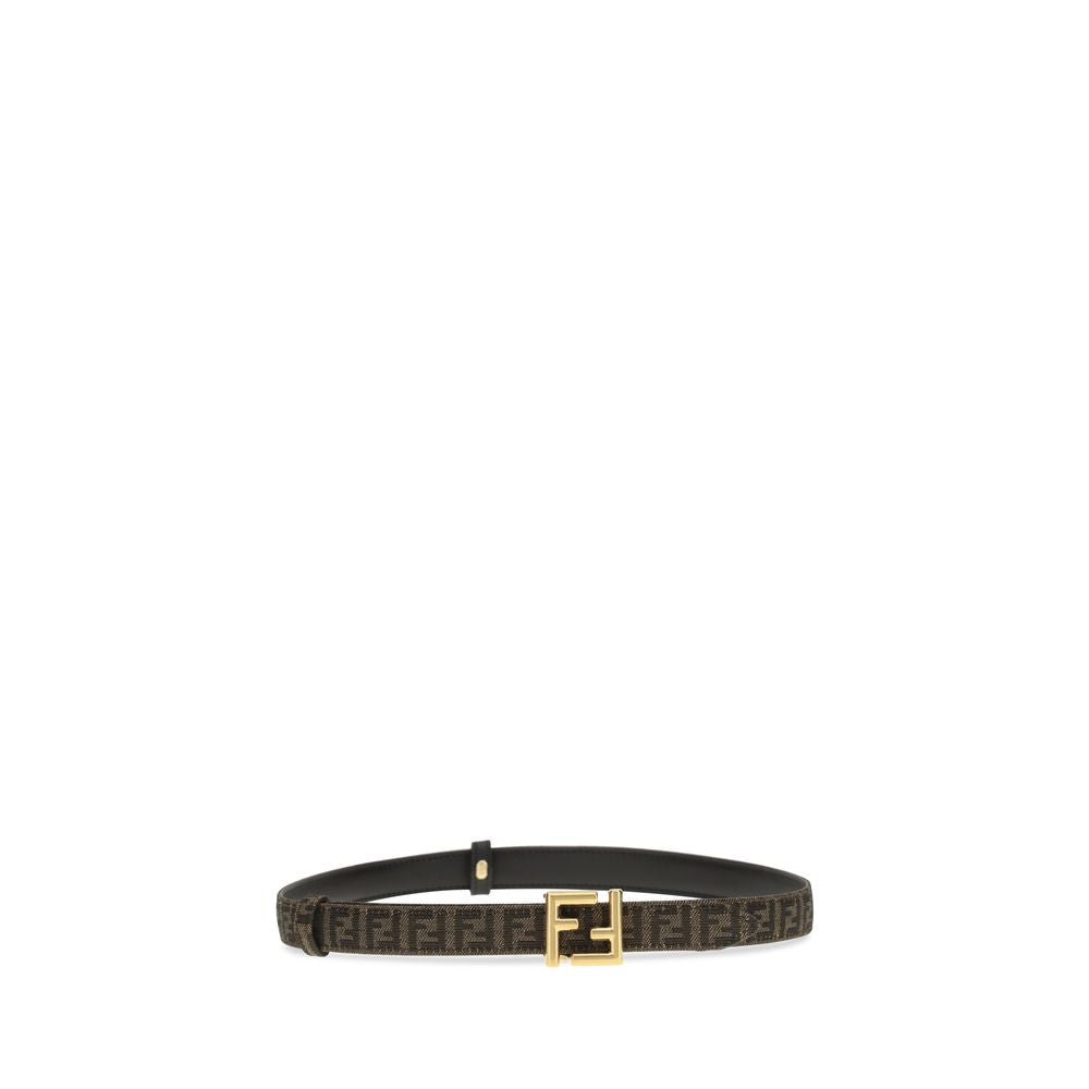 Fendi Schwarzer Kalbsleder Bos Taurus Regular Gürtel
