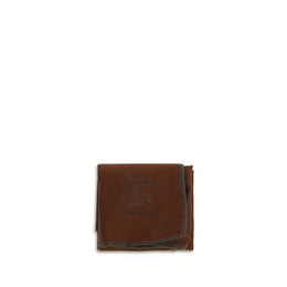 Brunello Cucinelli Braun Seiden Einstecktuch