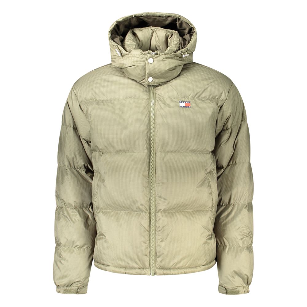 Tommy Hilfiger Grüne Polyester-Jacke in voller Länge