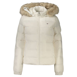 Tommy Hilfiger Weiße Polyester-Jacke in voller Länge