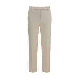Brunello Cucinelli Beige Baumwoll-Anzughose