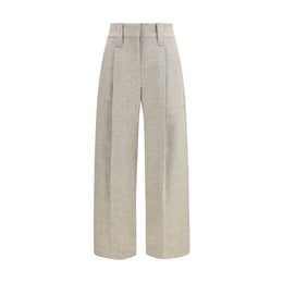 Brunello Cucinelli Beige Woll Oves Aries Hose