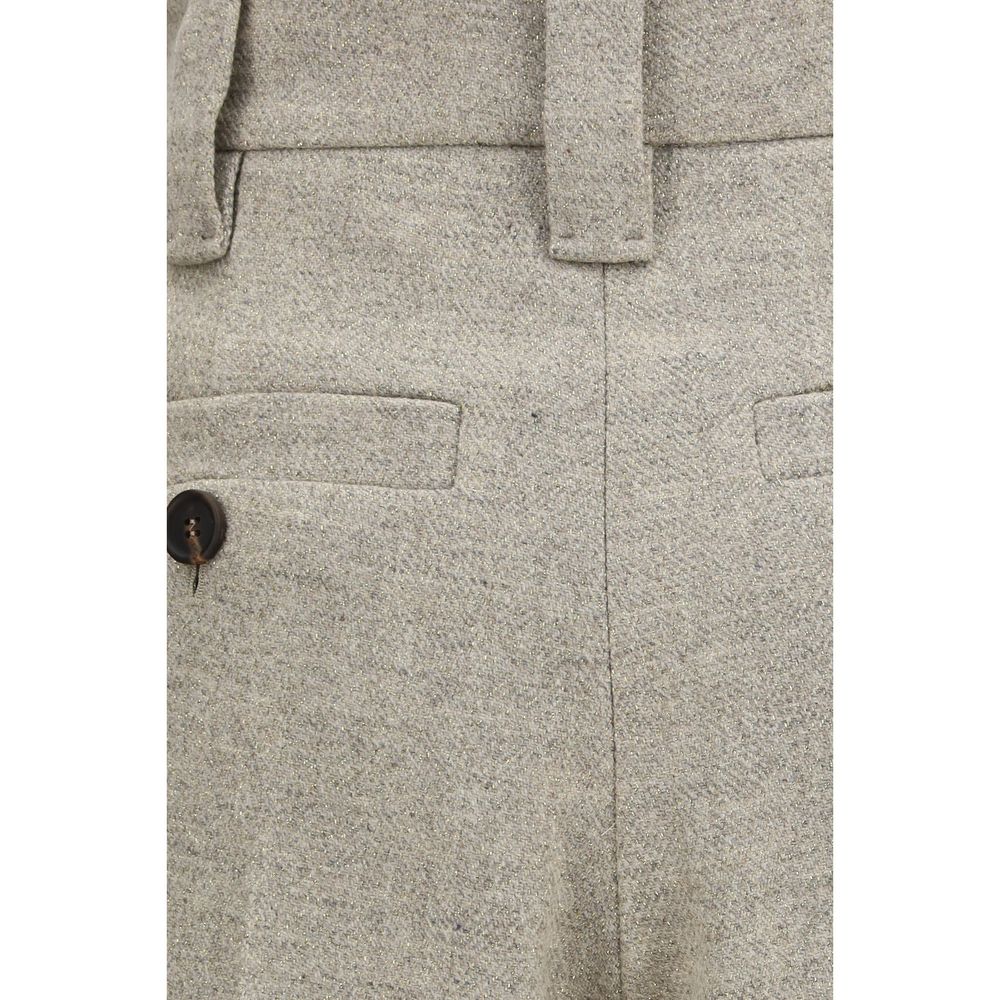 Brunello Cucinelli Beige Woll Oves Aries Hose