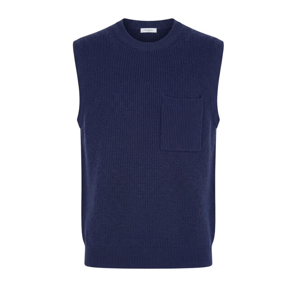 Malo Blauer Polyester-Pullover