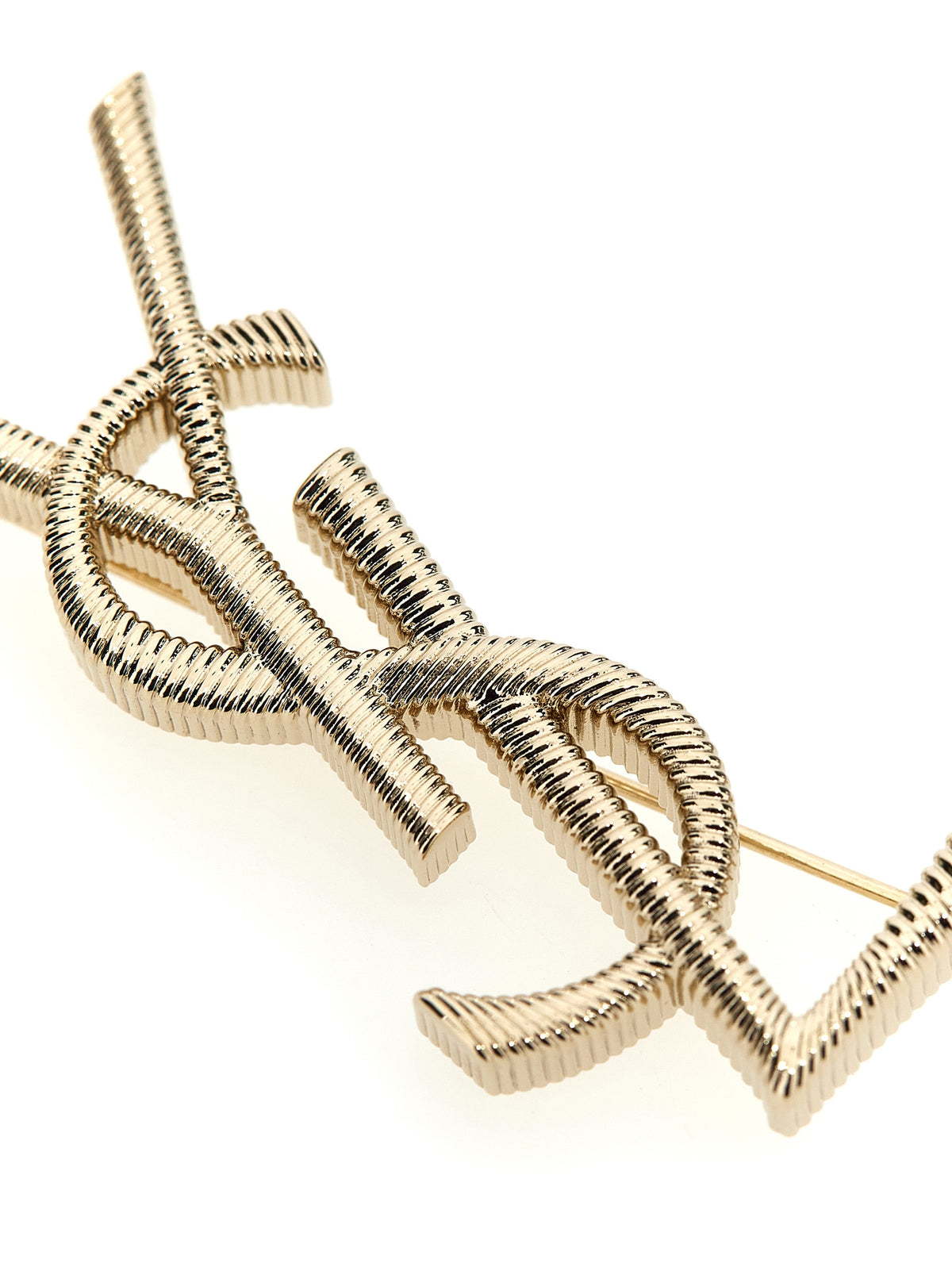 Saint Laurent Gold Messing-Brosche