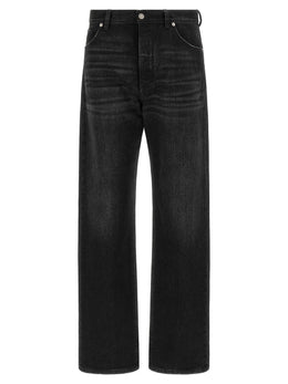 Fendi Schwarze Baumwoll-Jeans mit geradem Bein